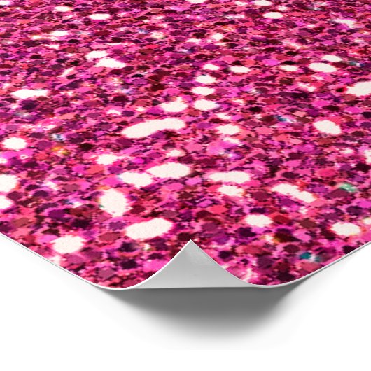 Fuchsia roze houden kalm met Jouw tekst Poster (Hoek)