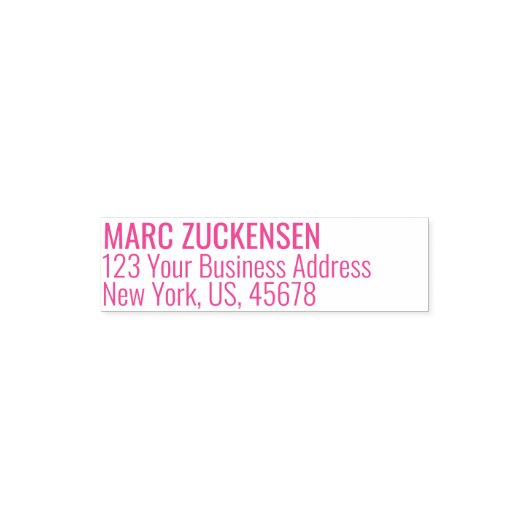 FUCHSIA ROZE INKT retouradres Zelfinktende Stempel (Design)