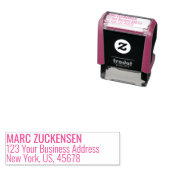 FUCHSIA ROZE INKT retouradres Zelfinktende Stempel (In situ)