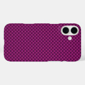 Fuchsia Roze koolstofvezel automobieltextuur Case-Mate iPhone Case (Achterkant (horizontaal))