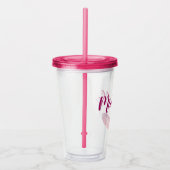 Fuchsia roze lippen acryl drinkbeker (Rechts)