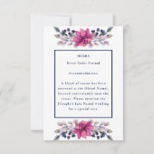 Fuchsia Roze Navy Details Bijlage QR Code RSVP (Voorkant)