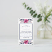 Fuchsia Roze Navy Details Bijlage QR Code RSVP (Staand voorkant)