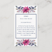 Fuchsia Roze Navy Details Bijlage QR Code RSVP (Voorkant)