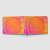 Fuchsia Roze Oranje Goud Indiase Mandala Bruiloft Gastenboek (Volledig)