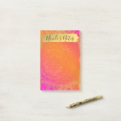 Fuchsia Roze Oranje & Goud Indiase Mandala Glam Post-it® Notes (Op bureau)