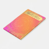 Fuchsia Roze Oranje & Goud Indiase Mandala Glam Post-it® Notes (Schuin)