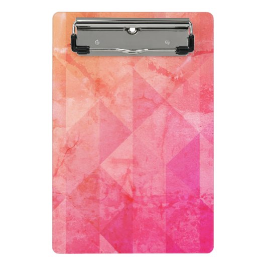 Fuchsia roze oranje moderne waterverf, aangepaste  mini klembord (Voorkant)