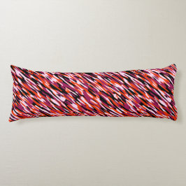 Fuchsia roze, oranje, zwart en wit camo  lichaamskussen