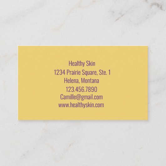 Fuchsia roze orchidee Waterverf Visitekaartje (Achterkant)