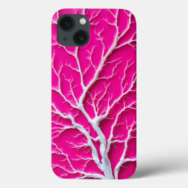 Fuchsia Roze Organische Tak iPhone Hoesje Vrouwen