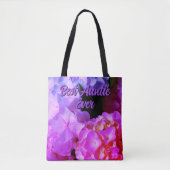 Fuchsia Roze paarse bloemen beste tante ooit Tote Bag (Voorkant)