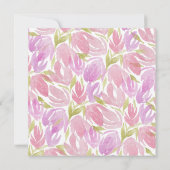Fuchsia Roze Paarse Waterverf Bloemen Patroon (Achterkant)