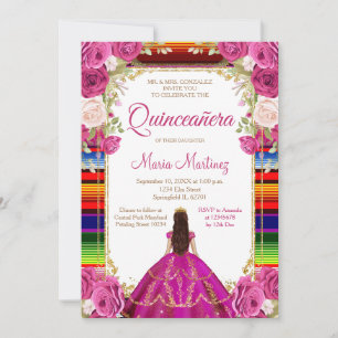 Fuchsia Roze Prinses Bloemrijke Mexicaanse Quiñcea Kaart