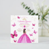 Fuchsia Roze Quinceañera 15 Anos Gouden Verjaardag Kaart (Staand voorkant)