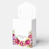 Fuchsia roze Roses Chic Spring Floral Wedding Bedankdoosjes (Geopend)