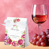 Fuchsia roze Roses Chic Spring Floral Wedding Bedankdoosjes