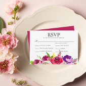 Fuchsia roze roses Garden Weddenschap Meal RSVP-ka