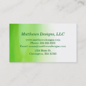 Fuchsia roze rozen op een lichtgroene achtergrond visitekaartje (Achterkant)