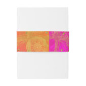 Fuchsia Roze Sinaasappel Goud Indiase Mandala Brui Uitnodigingen Wikkel (Achterkant Voorbeeld)