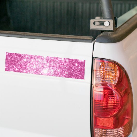 Fuchsia roze sterren bumpersticker (Op Truck)