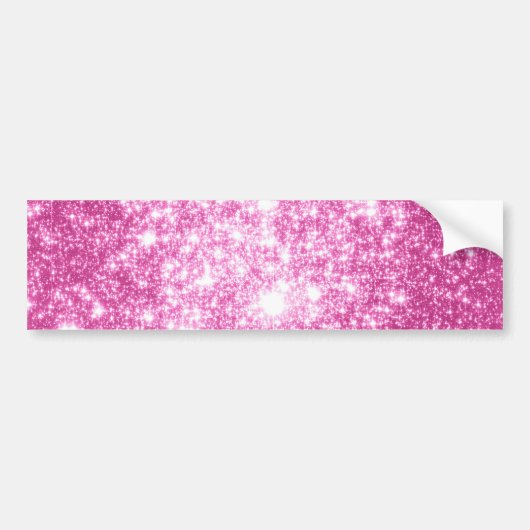 Fuchsia roze sterren bumpersticker (Voorkant)
