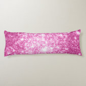 Fuchsia roze sterren lichaamskussen (Achterkant)