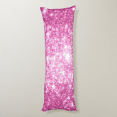 Fuchsia roze sterren lichaamskussen (Achterkant (Verticaal))