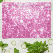 Fuchsia roze sterren theedoek (Gevouwen)