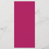 Fuchsia Roze Typografie Bruiloft Menu (Achterkant)