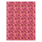 Fuchsia roze Waterverf Rozen met gouden diva Tafelkleed (Voorkant)