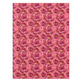 Fuchsia roze Waterverf Rozen met gouden diva Tafelkleed