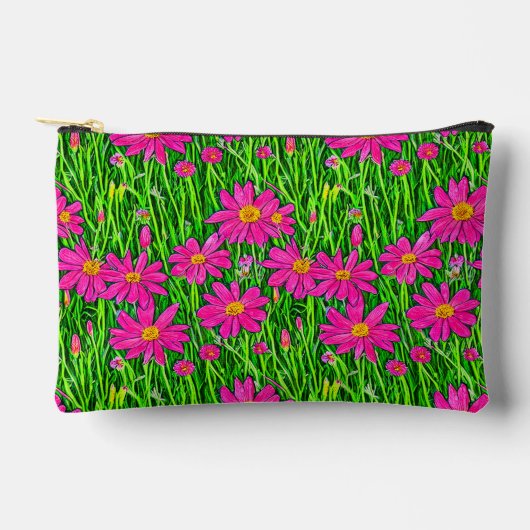 Fuchsia Roze Wildbloemen in een veld Etui (Voorkant)
