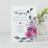 Fuchsia sage najaar navelhuwelijk nodigt Envl uit  (Staand voorkant)