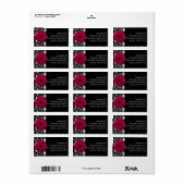 Fuchsia Scroll Gerbera Daisy w/Black en White Etiket (Full Sheet)