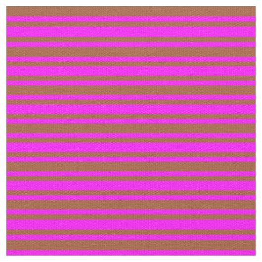 Fuchsia & Sienna Colored Pattern of Stripes Stof (Close Up)