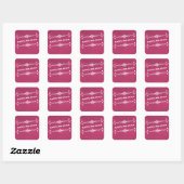 Fuchsia Slanted Chalkboard Holiday Stickers (Vel)