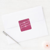 Fuchsia Slanted Chalkboard Holiday Stickers (Envelop)