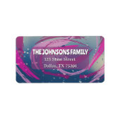 Fuchsia & Soft Pink Return Address Label (Voorkant)