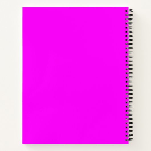 Fuchsia Solid Color Notitieboek (Achterkant)