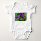 Fuchsia Spiderwort Twins Wildflower Gifts apparel Romper (Voorkant)