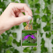 Fuchsia Spiderwort Twins Wildflower Gifts apparel Sleutelhanger (Hand)