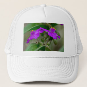Fuchsia Spiderwort Twins Wildflower Gifts apparel Trucker Pet