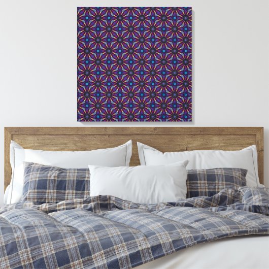 Fuchsia Stargazer Canvas Afdruk (Insitu (Slaapkamer))