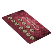 Fuchsia Steampunk Keys slaat de datum Flexi Magnet Magneet (Rechterzijde)