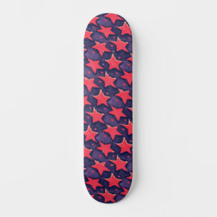 Fuchsia sterren paarse kosmische patroon persoonlijk skateboard