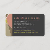 Fuchsia Stijlvolle geometrische lijnen Mod Foto Af Contactkaartje (Achterkant)