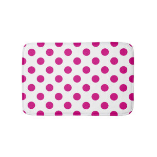 Fuchsia stippen badmat