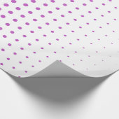 Fuchsia Stippen Modern Wit Cadeaupapier (Hoek)