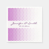 Fuchsia Stippen Modern Wit Servetten (Voorkant)